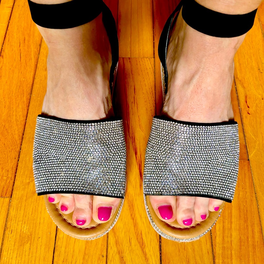 Super cute rhinestone sandals.